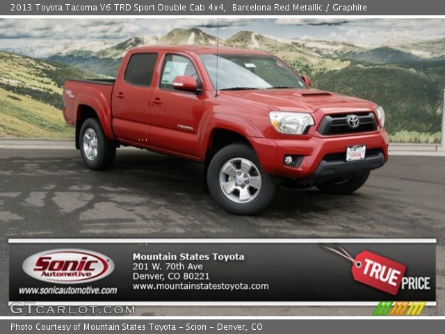 2013 Toyota Tacoma V6 TRD Sport Double Cab 4x4 in Barcelona Red Metallic