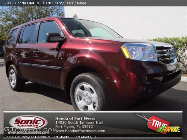 2013 Honda Pilot LX in Dark Cherry Pearl