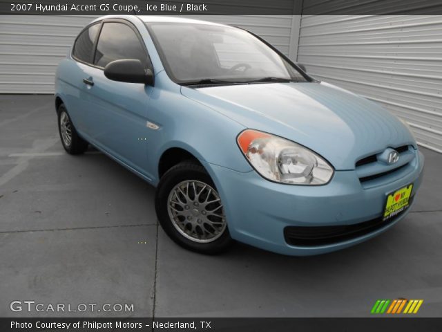 2007 Hyundai Accent GS Coupe in Ice Blue