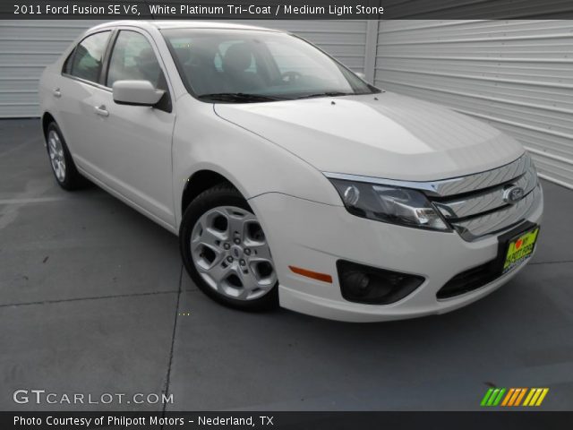 2011 Ford Fusion SE V6 in White Platinum Tri-Coat