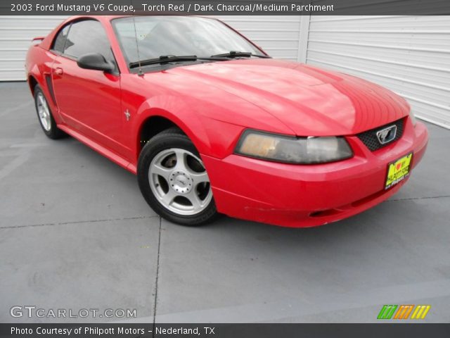 2003 Ford Mustang V6 Coupe in Torch Red