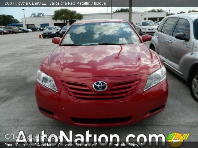 2007 Toyota Camry LE in Barcelona Red Metallic