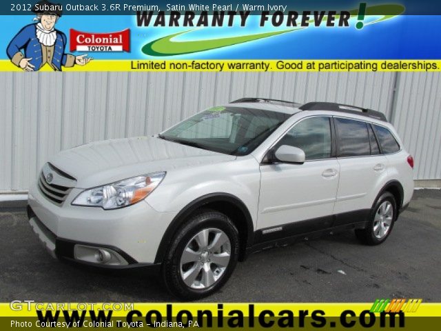 2012 Subaru Outback 3.6R Premium in Satin White Pearl