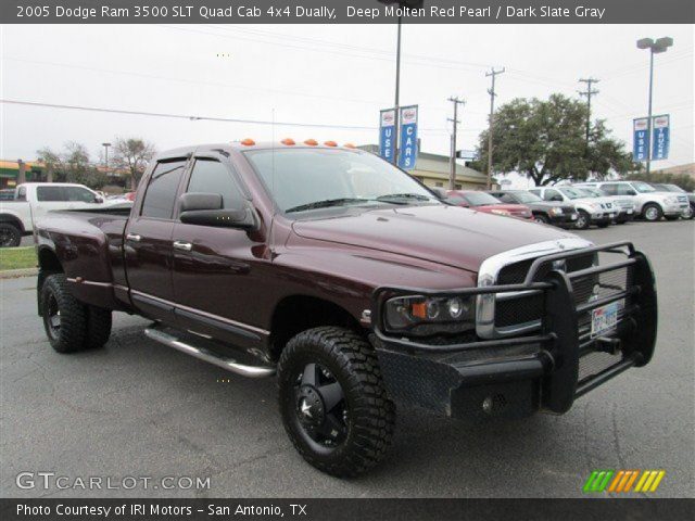 2005 Dodge Ram 3500 SLT Quad Cab 4x4 Dually in Deep Molten Red Pearl