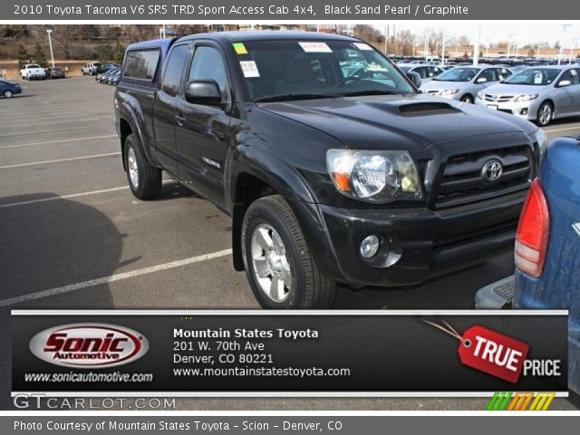 2010 Toyota Tacoma V6 SR5 TRD Sport Access Cab 4x4 in Black Sand Pearl