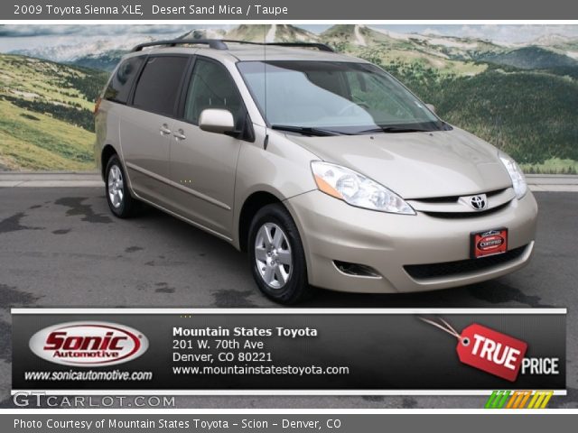 2009 Toyota Sienna XLE in Desert Sand Mica
