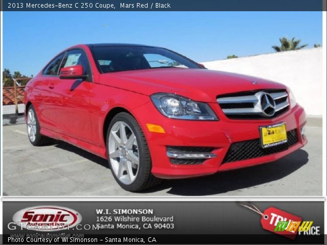 2013 Mercedes-Benz C 250 Coupe in Mars Red