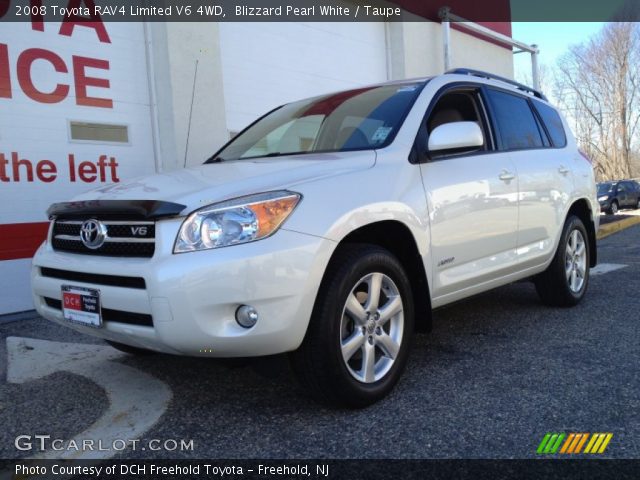 2008 Toyota RAV4 Limited V6 4WD in Blizzard Pearl White