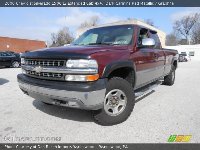 2000 Chevrolet Silverado 1500 LS Extended Cab 4x4 in Dark Carmine Red Metallic