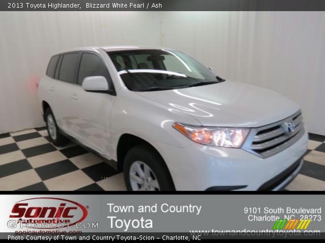 2013 Toyota Highlander  in Blizzard White Pearl