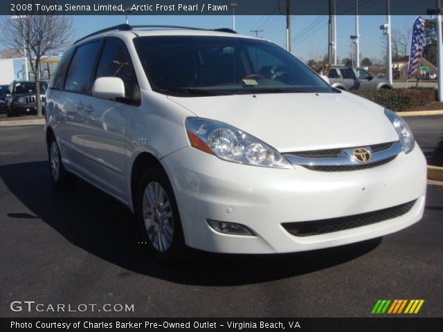 2008 Toyota Sienna Limited in Arctic Frost Pearl
