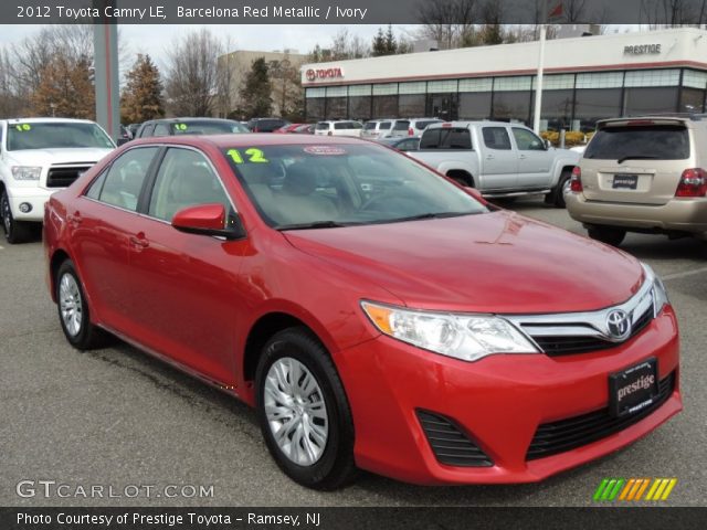 2012 Toyota Camry LE in Barcelona Red Metallic