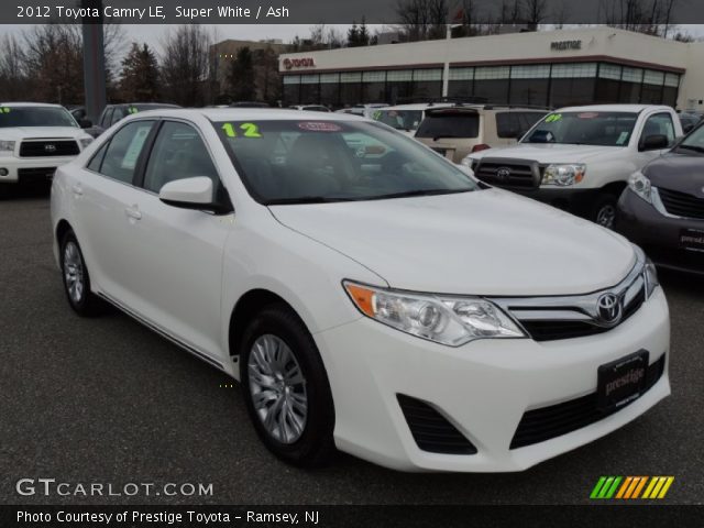 2012 Toyota Camry LE in Super White