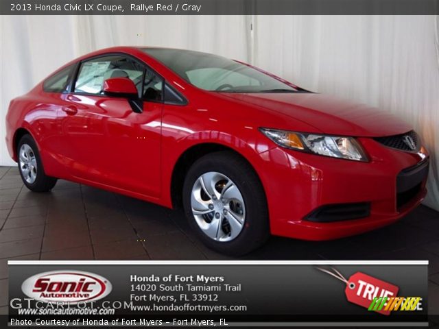 2013 Honda Civic LX Coupe in Rallye Red
