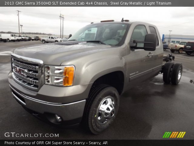 2013 GMC Sierra 3500HD SLT Extended Cab 4x4 Chassis in Steel Gray Metallic