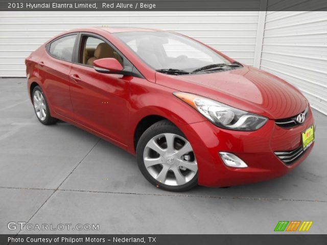2013 Hyundai Elantra Limited in Red Allure