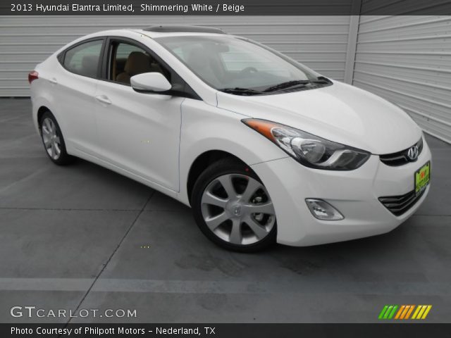 2013 Hyundai Elantra Limited in Shimmering White