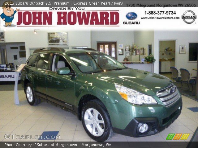 2013 Subaru Outback 2.5i Premium in Cypress Green Pearl