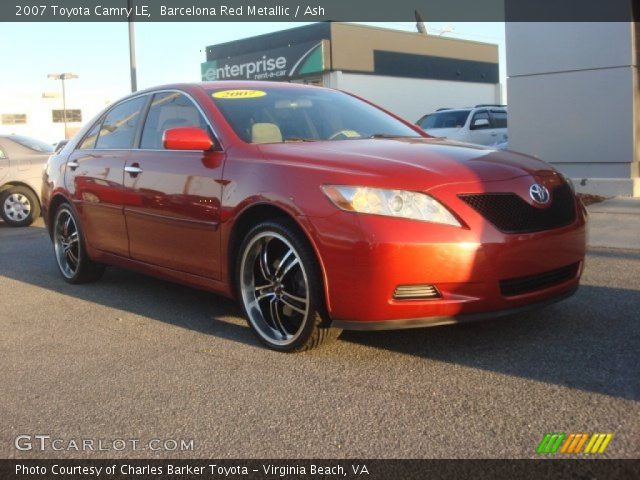 2007 Toyota Camry LE in Barcelona Red Metallic