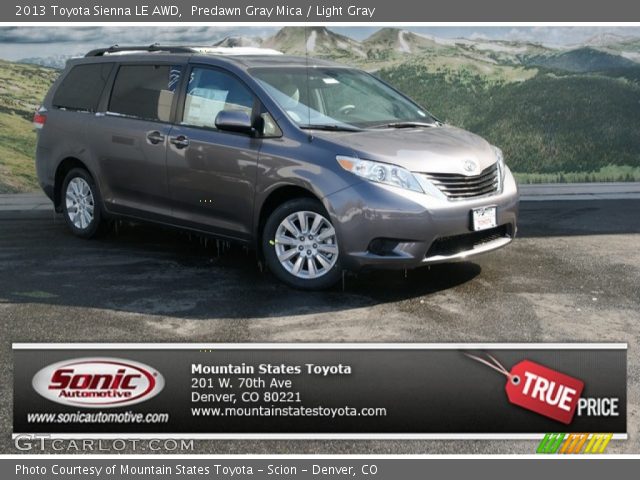 2013 Toyota Sienna LE AWD in Predawn Gray Mica