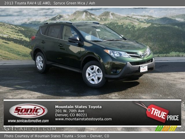 2013 Toyota RAV4 LE AWD in Spruce Green Mica