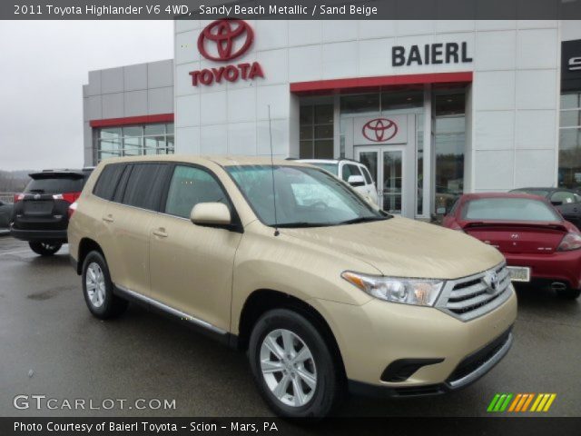 2011 Toyota Highlander V6 4WD in Sandy Beach Metallic