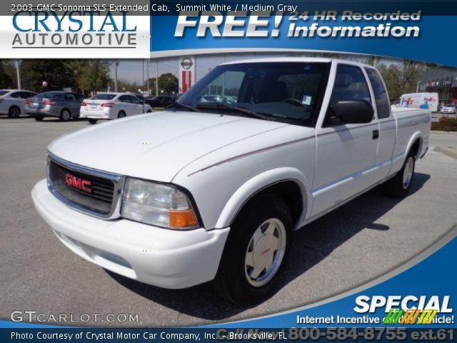 2003 GMC Sonoma SLS Extended Cab in Summit White