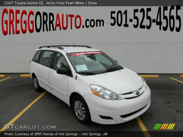 2007 Toyota Sienna CE in Arctic Frost Pearl White