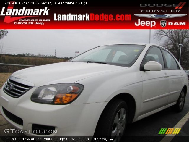 2009 Kia Spectra EX Sedan in Clear White