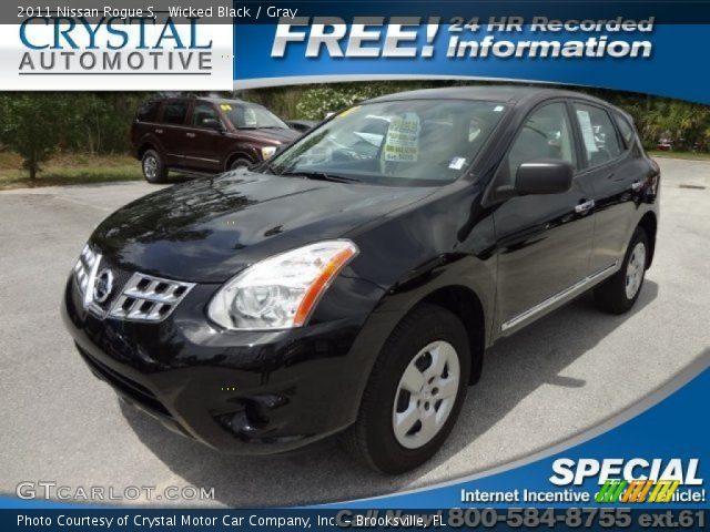 2011 Nissan Rogue S in Wicked Black