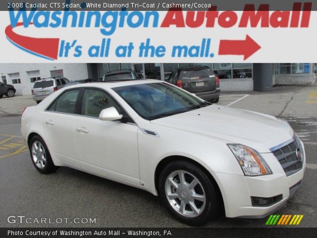 2008 Cadillac CTS Sedan in White Diamond Tri-Coat