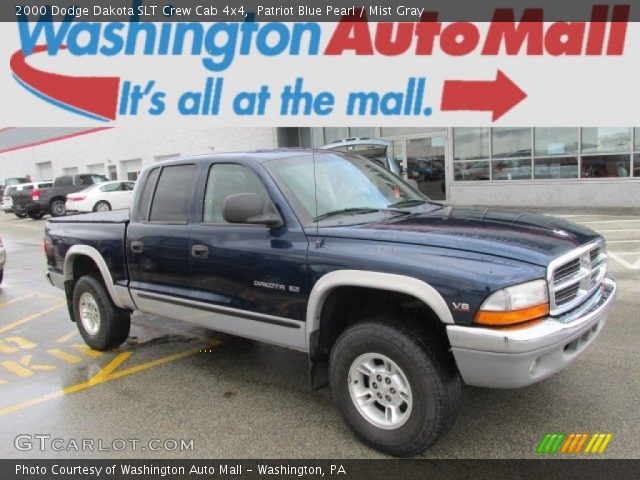 2000 Dodge Dakota SLT Crew Cab 4x4 in Patriot Blue Pearl