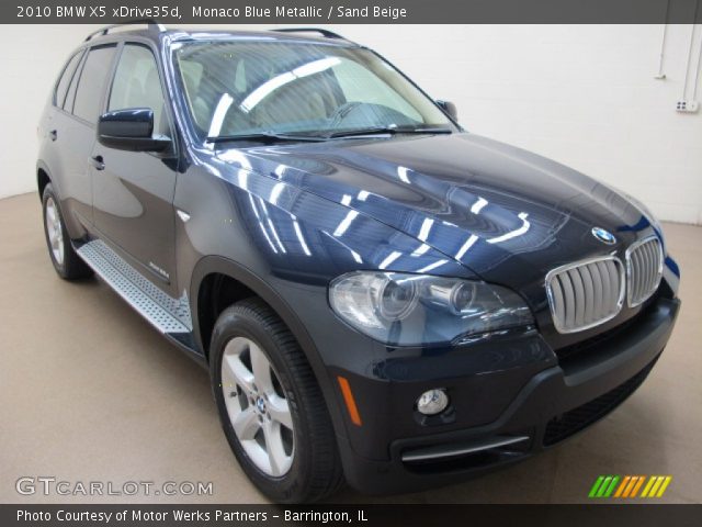 2010 BMW X5 xDrive35d in Monaco Blue Metallic