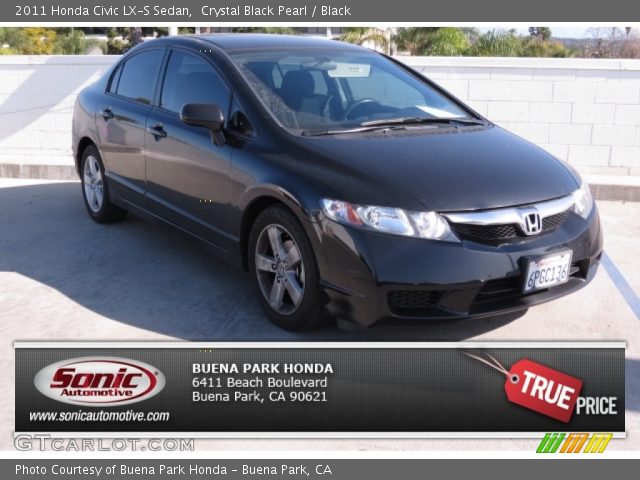 2011 Honda Civic LX-S Sedan in Crystal Black Pearl