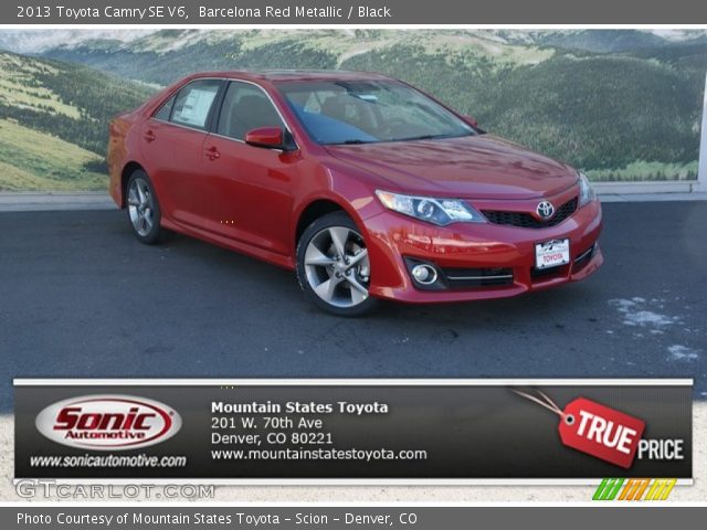2013 Toyota Camry SE V6 in Barcelona Red Metallic