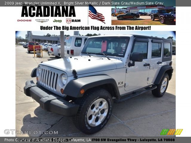 2009 Jeep Wrangler Unlimited X in Bright Silver Metallic