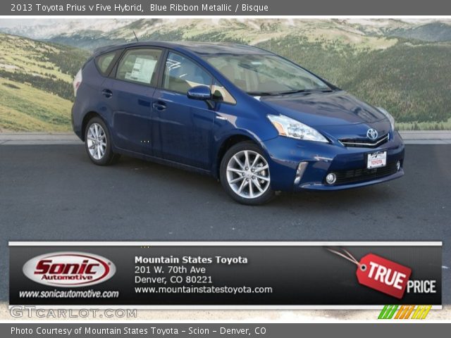 2013 Toyota Prius v Five Hybrid in Blue Ribbon Metallic