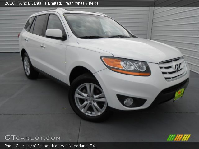 2010 Hyundai Santa Fe Limited in Pearl White