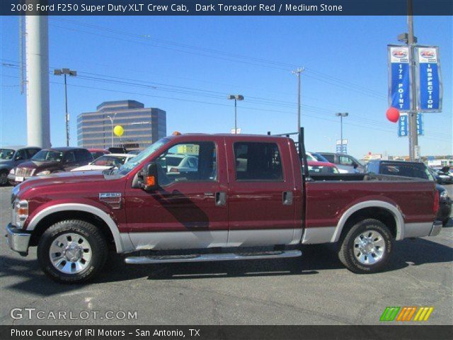2008 Ford F250 Super Duty XLT Crew Cab in Dark Toreador Red