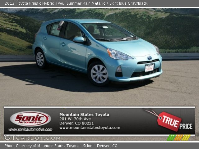 2013 Toyota Prius c Hybrid Two in Summer Rain Metallic