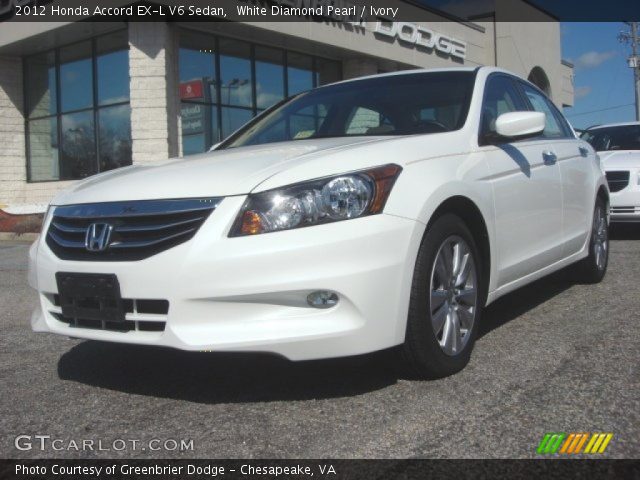 2012 Honda Accord EX-L V6 Sedan in White Diamond Pearl