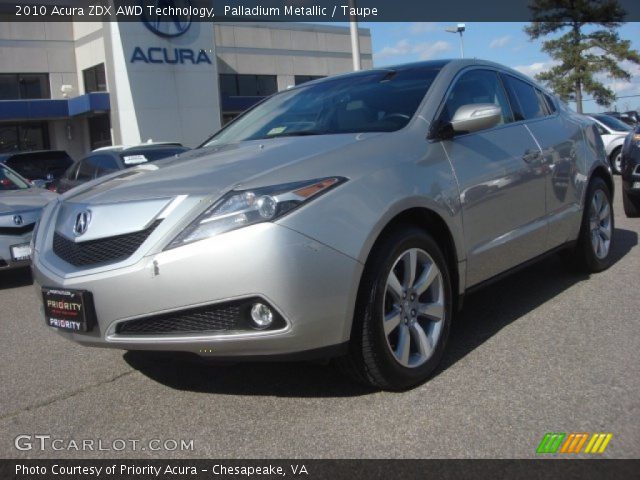 2010 Acura ZDX AWD Technology in Palladium Metallic