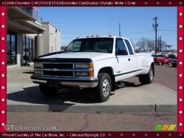 1996 Chevrolet C/K 3500 C3500 Extended Cab Dually in Olympic White