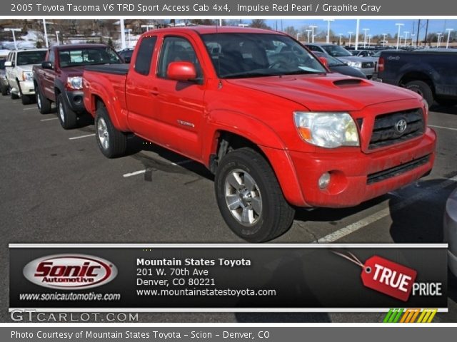 2005 Toyota Tacoma V6 TRD Sport Access Cab 4x4 in Impulse Red Pearl