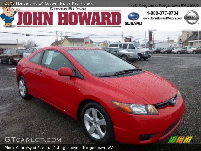 2008 Honda Civic EX Coupe in Rallye Red