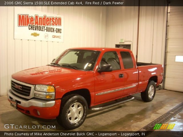 2006 GMC Sierra 1500 SLE Extended Cab 4x4 in Fire Red