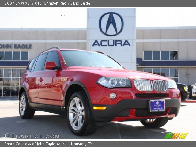 2007 BMW X3 3.0si in Crimson Red
