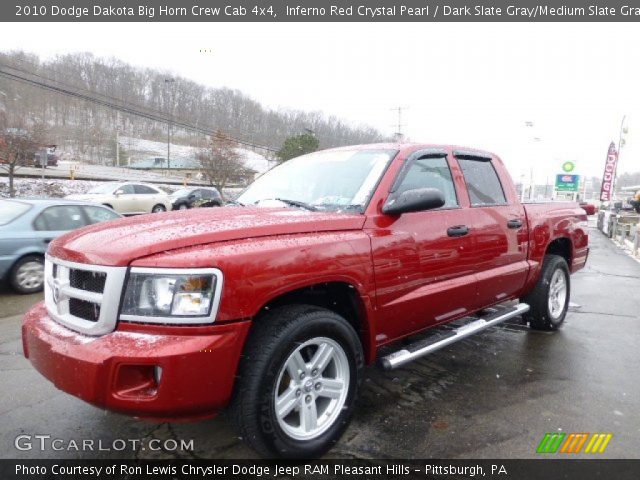 2010 Dodge Dakota Big Horn Crew Cab 4x4 in Inferno Red Crystal Pearl