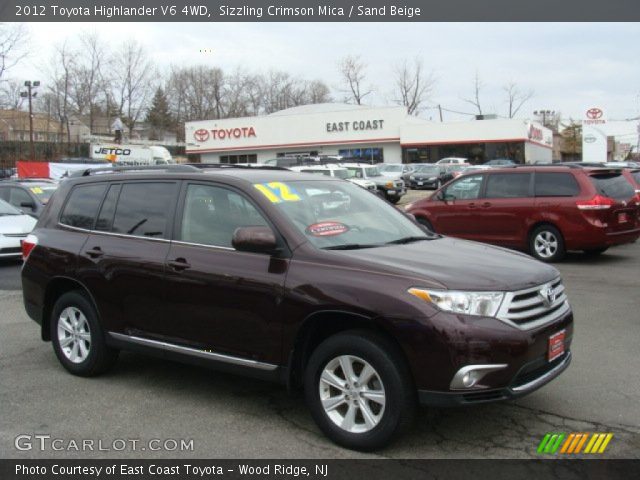 2012 Toyota Highlander V6 4WD in Sizzling Crimson Mica