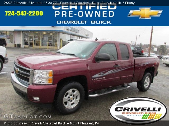 2008 Chevrolet Silverado 1500 Z71 Extended Cab 4x4 in Deep Ruby Metallic